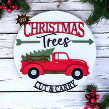 Load image into Gallery viewer, Christmas Truck 3D Layered Wood Sign