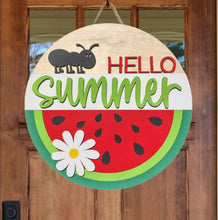Load image into Gallery viewer, Hello Summer Watermelon Ant 3D Layered Wood Sign