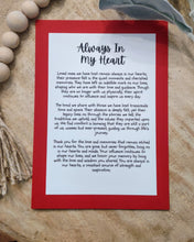 Load image into Gallery viewer, Always in My Heart Story Charm-Memorial Ornament