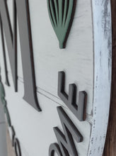 Load image into Gallery viewer, Welcome to Our Home 3D Layered Wood Sign-Personalized with Last Name Initial