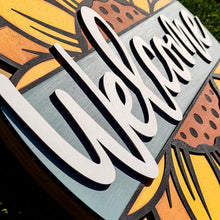 Load image into Gallery viewer, Sunflower Welcome 3D Layered Wood Sign