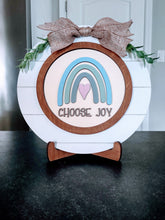 Load image into Gallery viewer, Interchangeable Shiplap Circle Frame with Two (2) Inserts-Spring Collection