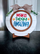 Load image into Gallery viewer, Interchangeable Shiplap Circle Frame with Two (2) Inserts-Spring Collection