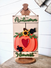 Load image into Gallery viewer, Autumn Harvest Plank Style 3D Layered Pumpkin Sign