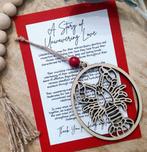Load image into Gallery viewer, A Story of Unwavering Love Lobster Story Charm-Partnership Ornament