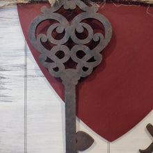 Load image into Gallery viewer, Key to My Heart Wood Sign with Display Easel