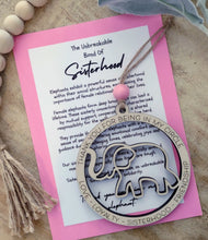 Load image into Gallery viewer, Unbreakable Bond of Sisterhood Elephant Story Charm-Sister/Friendship Ornament