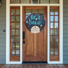 Load image into Gallery viewer, "Let it Snow" 3D Layered Wood Snowman Sign