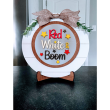 Load image into Gallery viewer, Interchangeable Shiplap Circle Frame with Two (2) Inserts-Starter Set