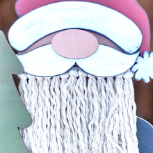 Load image into Gallery viewer, Macrame Santa Gnome Shelf Sitter