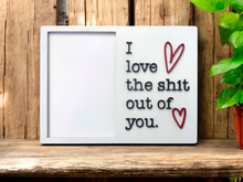 Load image into Gallery viewer, I Love The Shit Out of You Picture Frame