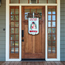 Load image into Gallery viewer, In the Meadow Snowman 3D Layered Wood Sled