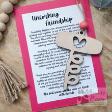 Load image into Gallery viewer, Uncorking Friendship Wine Corkscrew Story Charm-Friendship Ornament