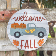 Load image into Gallery viewer, Welcome Fall Vintage Truck 3D Layered Wood Sign