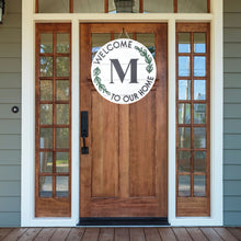 Load image into Gallery viewer, Welcome to Our Home 3D Layered Wood Sign-Personalized Last Name Initial
