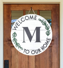 Load image into Gallery viewer, Welcome to Our Home 3D Layered Wood Sign-Personalized Last Name Initial