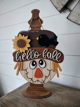 Load image into Gallery viewer, Happy Fall Scarecrow 3D Layered Wood Sign