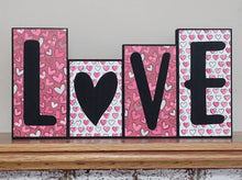 Load image into Gallery viewer, Reversible Valentine's Day/ St. Patrick's Day Wood Blocks