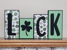 Load image into Gallery viewer, Reversible Valentine's Day/ St. Patrick's Day Wood Blocks