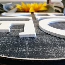 Load image into Gallery viewer, Fall HOME Welcome door hanger -Sunflower door wreath - Front door decor - HOME porch sign - 3D welcome sign