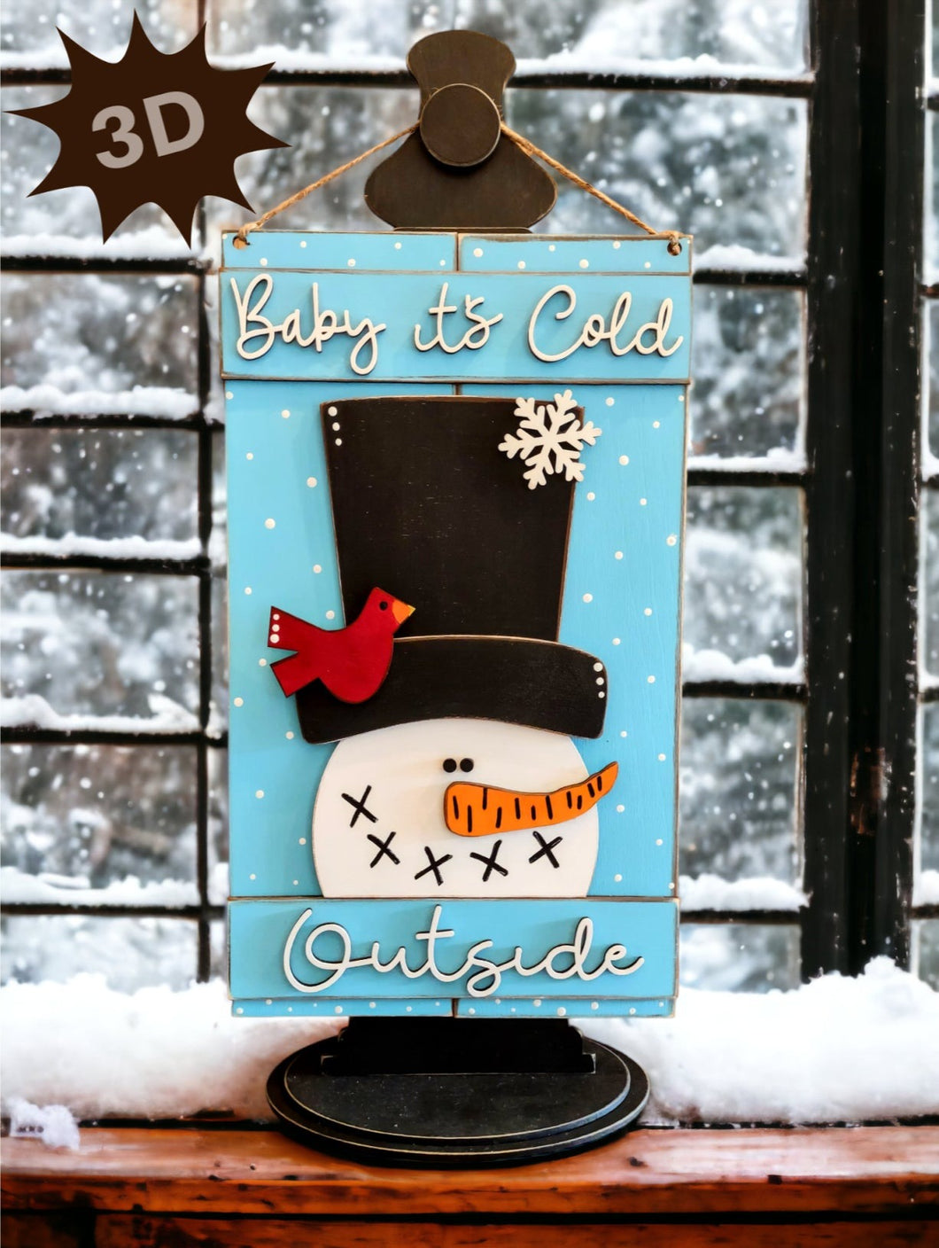 Baby It's Cold Outside 3D Layered Pallet Style Sign