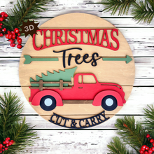 Load image into Gallery viewer, Christmas Truck 3D Layered Wood Sign
