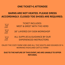 Load image into Gallery viewer, Autumn on the Farm: Highland Cow Craft &amp; Cuddle Experience at Black Rock Farm October 12  12:00-3:00 PM
