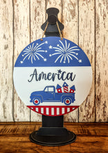 Load image into Gallery viewer, Vintage Fireworks Truck Patriotic America Sign
