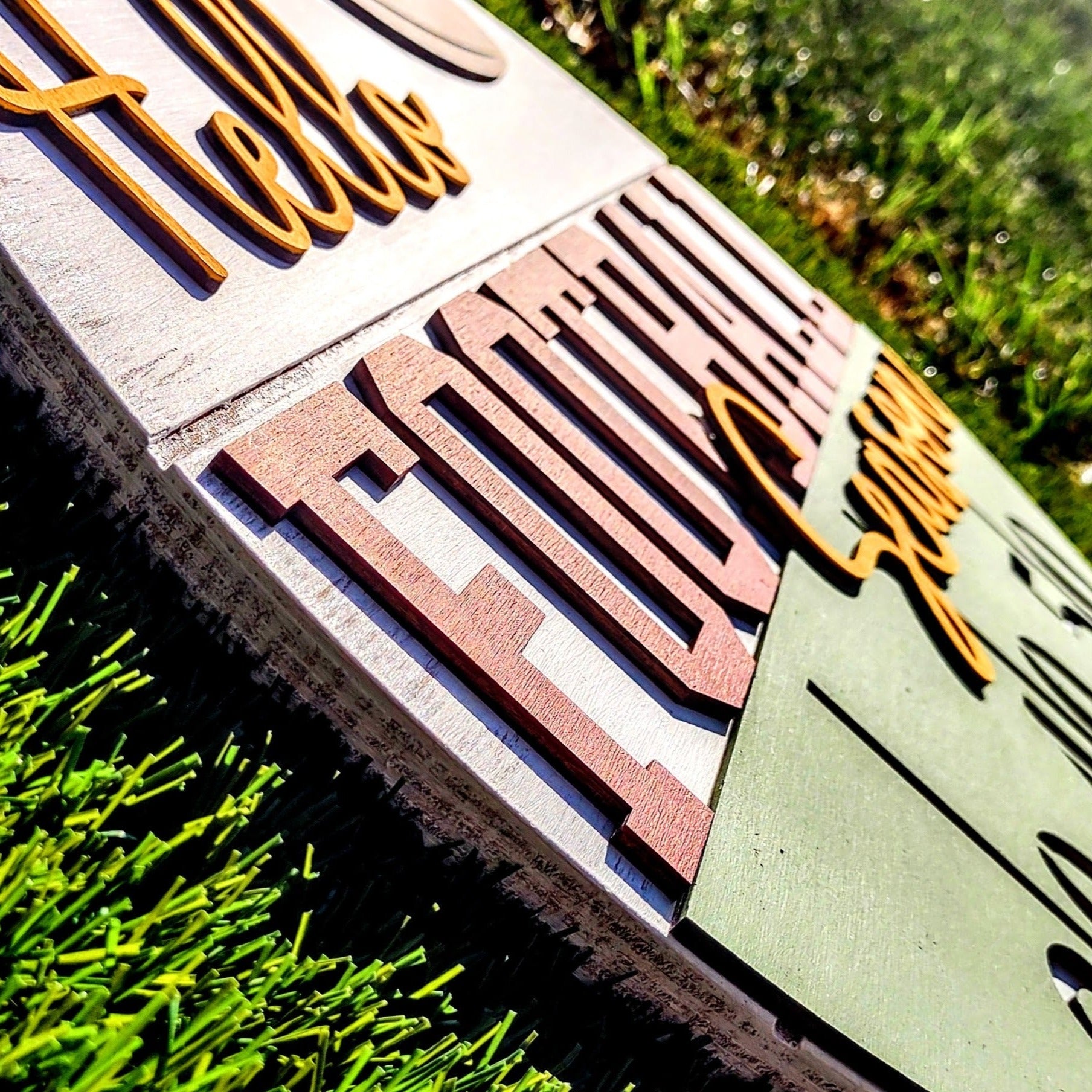 Paws Lettering 3d Sign Hello Football Season 3D Layered Sign – Muddy Paws Design Co.