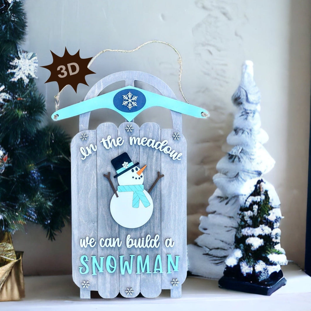 Vintage Inspired 3D Sled-Shaped Wall Hanging - 