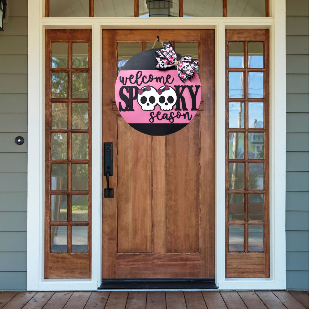Welcome Spooky Season 3D Layered Wood Sign
