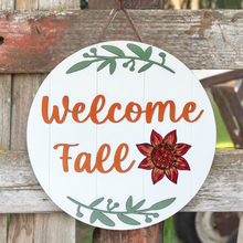 Load image into Gallery viewer, Welcome Fall Sunflower 3D Layered Wood Sign
