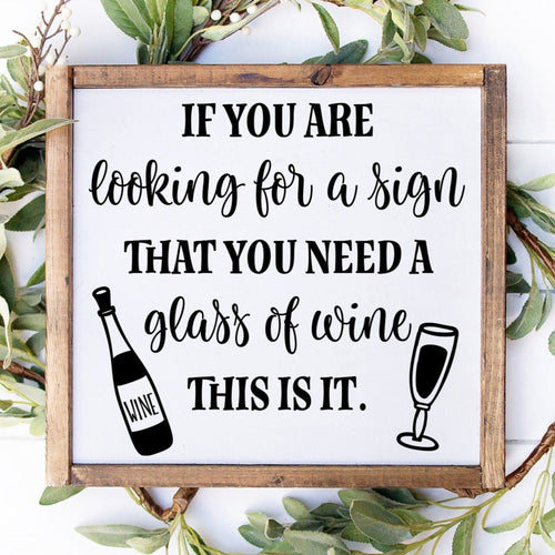 If you're looking for a sign that you need a glass of wine, this is it handmade pained wood sign.