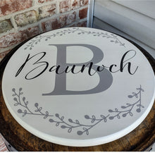 Load image into Gallery viewer, Personalized Family/Last Name Sign, Last Name Decor, Customized Wedding Gift, Personalized Lazy Susan
