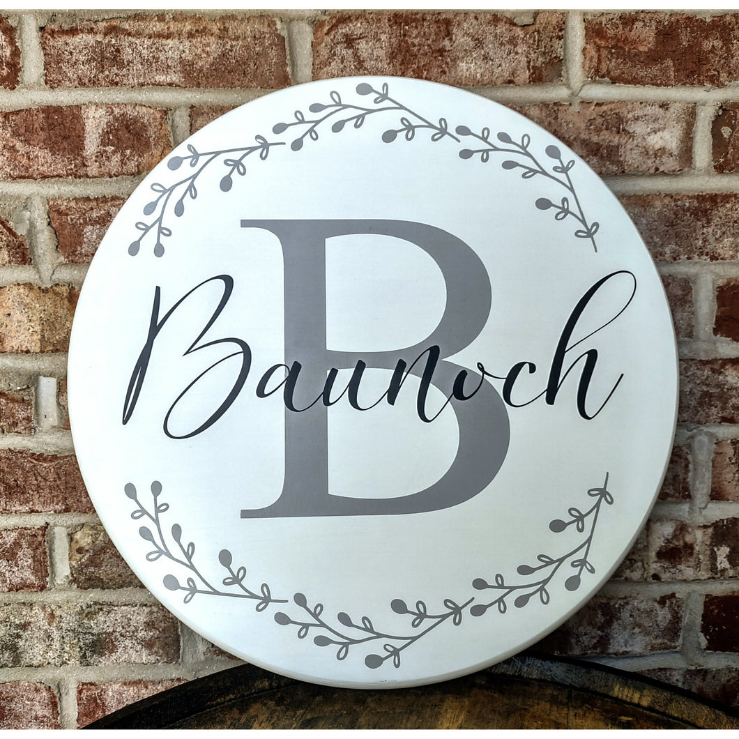 Personalized Family/Last Name Sign, Last Name Decor, Customized Wedding Gift, Personalized Lazy Susan
